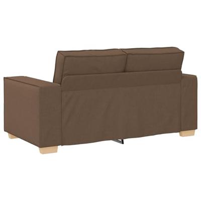 Bankstel met kussen 3 pcs Bruin 220 x 78 x 84 cm Stof