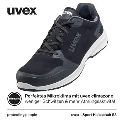 uvex 1 sport 6596242 Veiligheidsschoenen S3 Schoenmaat (EU): 42 Zwart 1 paar