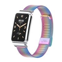 By Qubix - Milanese bandje met case - Multicolor - Xiaomi Smart band 7 Pro - thumbnail