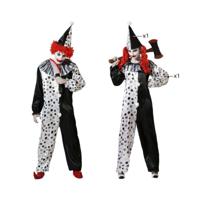 Kostuums voor Volwassenen Grijs Clown Unisex voor volwassenen - Maat: M/L - Maat: M/L - thumbnail