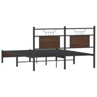 Bedframe zonder matras bewerkt hout bruin eikenkleur 150x200 cm - thumbnail
