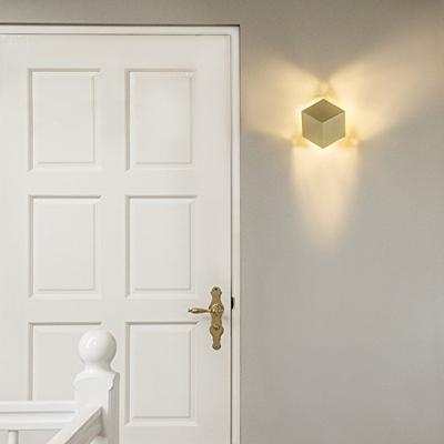 QAZQA Moderne wandlamp goud - Cube