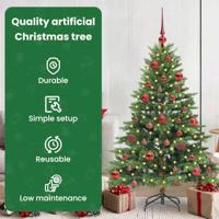 Kunstkerstboom met 150 LED met standaard Groen 150 cm PE en PVC - thumbnail
