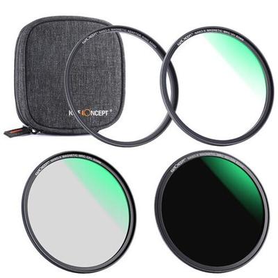 K&F Concept magnetische lensfilter-kit CPL-ND-UV Nano X 49mm met opbergtas
