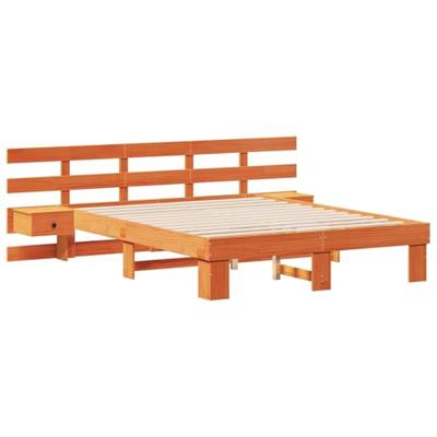 Bedframe met lade Bruin 150 x 200 cm