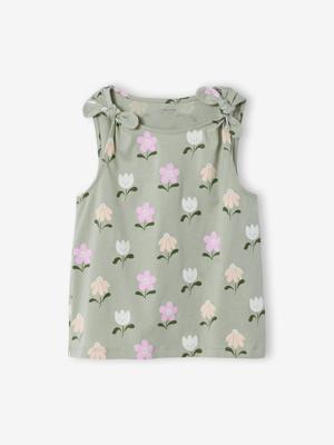 T-shirt zonder mouwen saliegroen