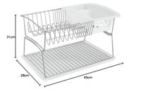 Tomado-Metaltex Silver Afdruiprek 45x31x28Cm 2 Verdiepingen - thumbnail