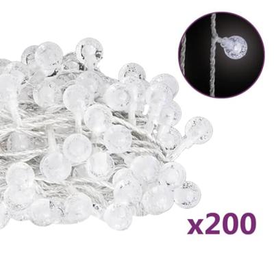 VidaXL Lichtsnoer met 200 led's 8 functies koudwit 20 m