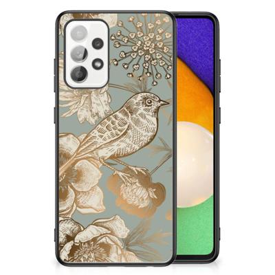 Bloemen Hoesje voor Samsung Galaxy A52 | A52s (5G/4G) Vintage Bird Flowers Bloemen Hoesje voor Samsung Galaxy A52 | A52s (5G/4G) Vintage Bird Flowers