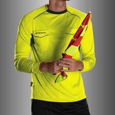 Stanno 429003 Bergamo Referee Shirt l.m. - Neon Yellow-Black - S Stanno 429003 Bergamo Referee Shirt l.m. - Neon Yellow-Black - S