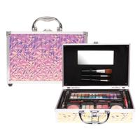 Casuelle Make-Up Koffer 3D Triangel Holografisch Roze - thumbnail