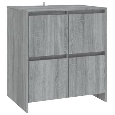 Dressoir 70x41x75 cm bewerkt hout grijs sonoma eikenkleurig