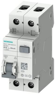 Siemens 5SU13566KK10 Aardlekschakelaar/zekeringautomaat 2-polig 10 A 0.03 A 230 V