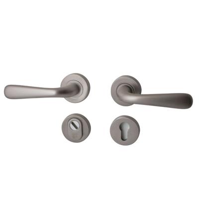 Hardbrass Achterdeurset Silvia compleet SKG3 met kerntrekbeveiliging - PVD Inox Hardbrass Achterdeurset Silvia compleet SKG3 met kerntrekbeveiliging - PVD Inox