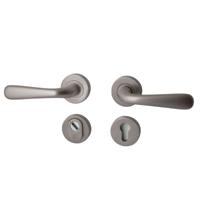 Hardbrass Achterdeurset Silvia compleet SKG3 met kerntrekbeveiliging - PVD Inox - thumbnail