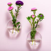 Glazen muurvaasjes (set van 2) - Rond - thumbnail