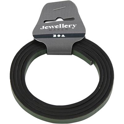 Creativ Company Band van imitatie leer, b: 10 mm, dikte 3 mm, groen, 1 m/ 1 doos