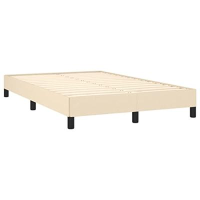 Bedframe zonder matras 120x190 cm stof crèmekleurig