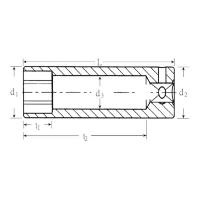 Stahlwille 40 L 9 01020009 Zeskant Dopsleutelinzetstuk 9 mm 1/4 (6.3 mm) - thumbnail