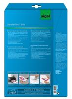Sigel SI-T1156 Inkjetfolie A4 Transfer Blanco 6 Stuks Voor Lichte Kleding/textiel +6 Gratis - thumbnail