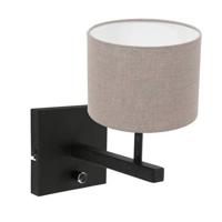 Steinhauer WandlampStanger met taupe kap - 8172ZW - thumbnail