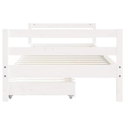 Kinderbedframe met lades 90x190 cm massief grenenhout wit Kinderbedframe met lades 90x190 cm massief grenenhout wit