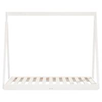 Kinderbedframe 70x140 cm massief grenenhout wit - thumbnail