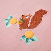 Kindershirt met lange mouwen eekhoornprint 92 lichtroze - thumbnail