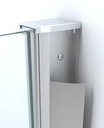 Wiesbaden chroom muurprofiel glaswand dikte 1cm L=200cm - thumbnail