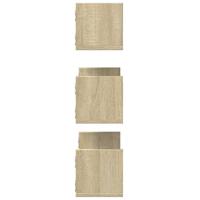 Wandschappen 3 st 58x18x18 cm spaanplaat sonoma eikenkleurig - thumbnail