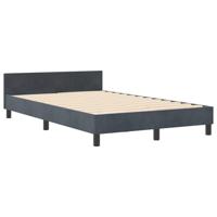 Bedframe met hoofdeinde Donkergrijs 120 x 190 cm Fluweel - thumbnail