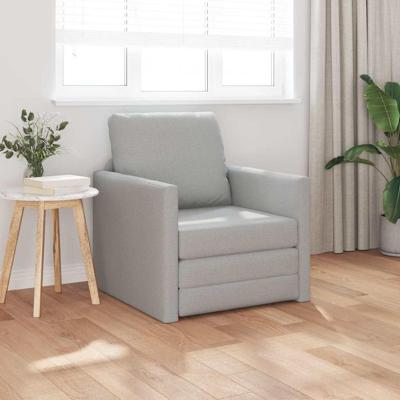 Vloerslaapbank met kussen Wolken grijs 74 x 77 x 81 cm Stof