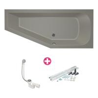 Hoekbad Xenz Lagoon Compact 170x75x45 cm Rechts Cement - thumbnail