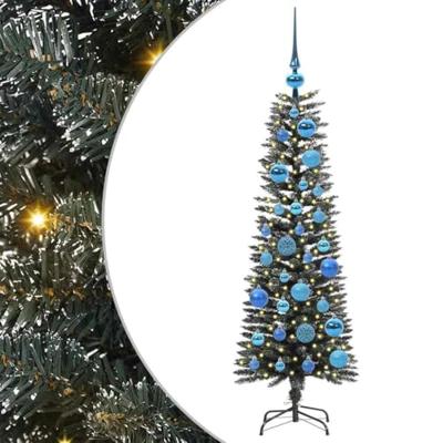 VidaXL Kunstkerstboom met 150 led groen 120 cm pvc en plastic en staal