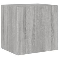 Tv-wandmeubelen met LED 2 st 40,5x35x40 cm grijs sonoma eiken - thumbnail