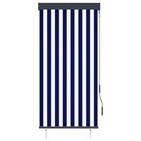 VidaXL Rolgordijn voor buiten 80x250 cm blauw en wit - thumbnail