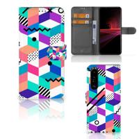 Sony Xperia 1 III | Book Case | Blokken Kleurrijk - thumbnail