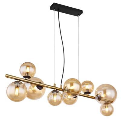 Globo HanglampRiha zwart met goud - 56135-9H