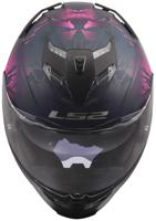 LS2 integraalhelm "ff818 storm iii burst" helmet ff818 storm ii brushes matt black/pink m - thumbnail