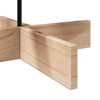 Kerstdecoratie kerstboom 100 cm massief grenenhout - thumbnail