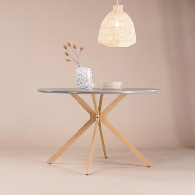 Nohr Ronde Eettafel 'Chenell' Marmerlook, 120cm, kleur grijs Nohr Ronde Eettafel 'Chenell' Marmerlook, 120cm, kleur grijs