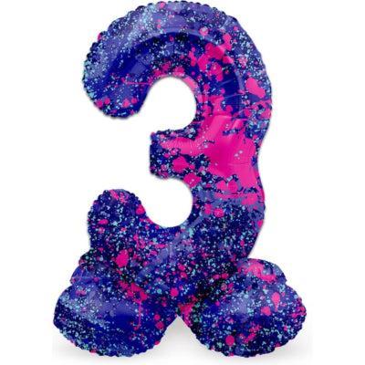 Folat folieballon staand 3 paint splash 41 cm | 20 stuks