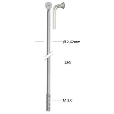 Alpina spaak zink 12-265 zonder nippel zilver (144st)