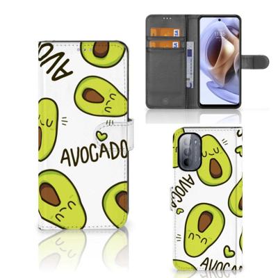 Motorola Moto G31 | G41 Leuk Hoesje Avocado Singing | Portemonnee hoesje