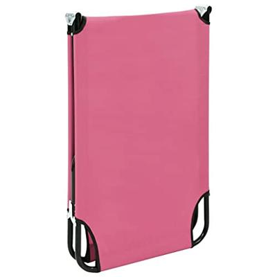Ligbed inklapbaar staal roze