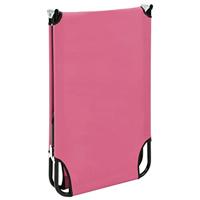 Ligbed inklapbaar staal roze - thumbnail