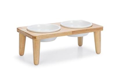 Designed by Lotte Diner set Djeha - hondenvoer bak - hout - 40 x 21 x 14,8