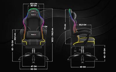 Force 3.7 RGB-gamingstoel Zwart - thumbnail