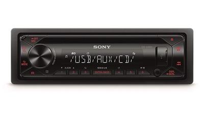 Sony CDXG1300U.EUR autoradio (CD-speler, USB/AUX-ingang, 4x 55 W, extra bas) rood