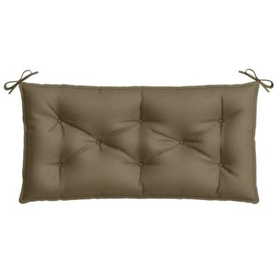 VidaXL Tuinbankkussen 100x50x7 cm stof gemêleerd taupe